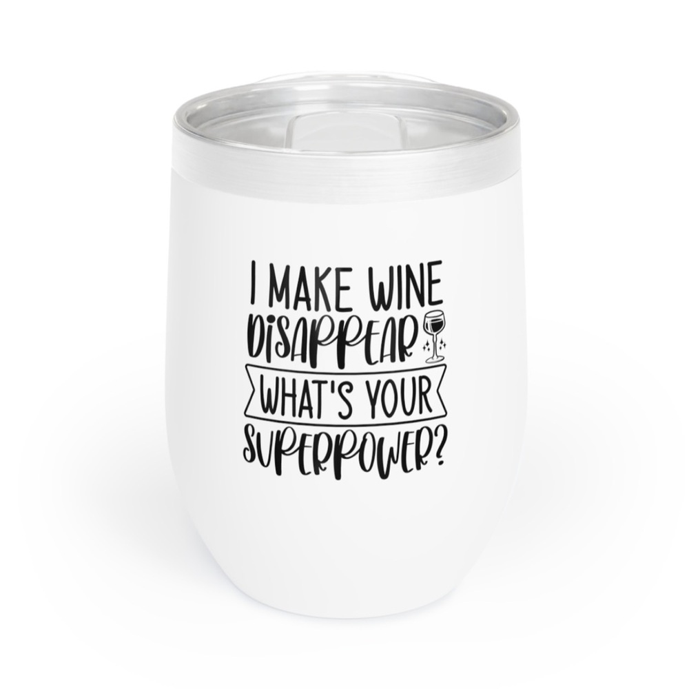 White Stainless Steel 12oz. Wine Tumbler